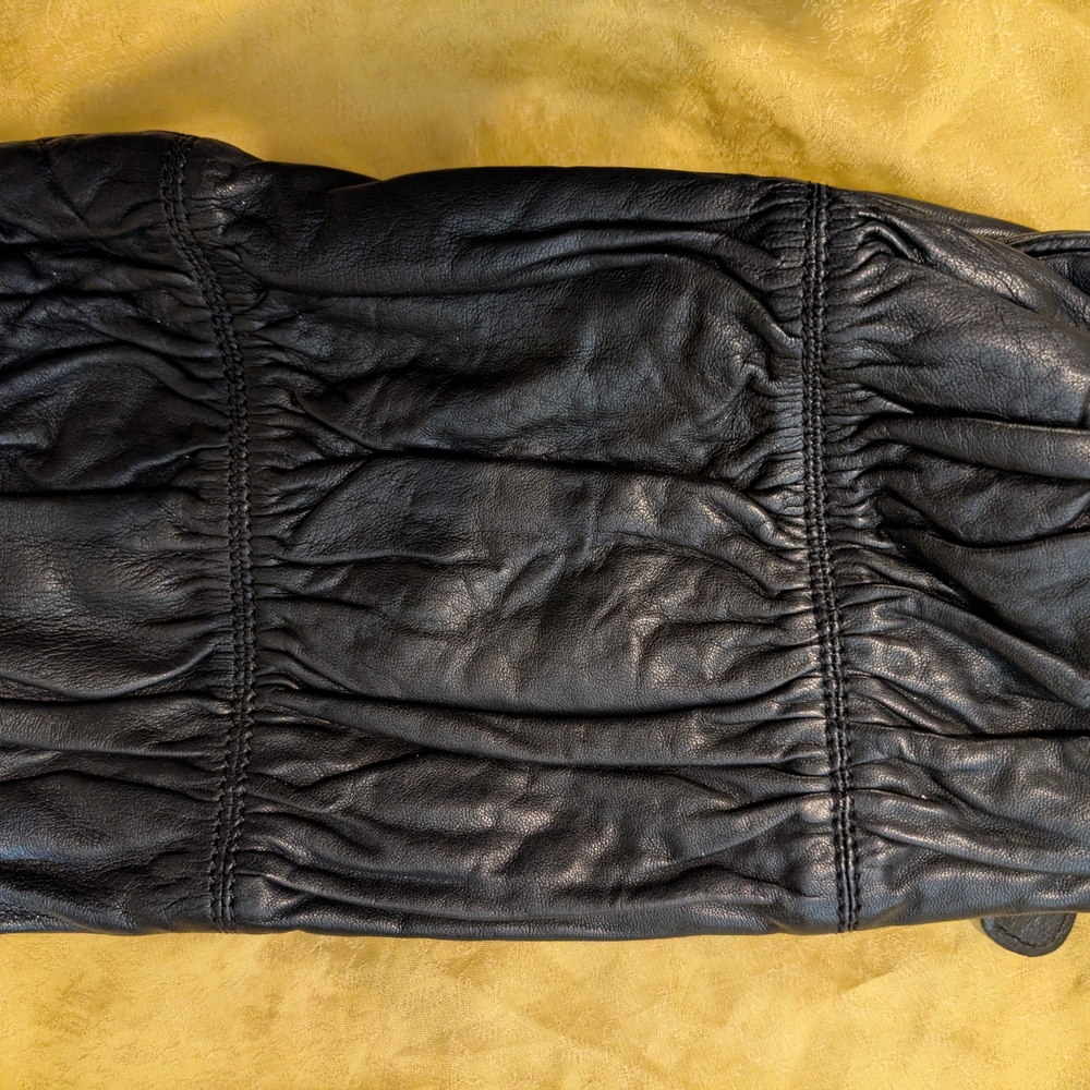 Black Ruched Clutch